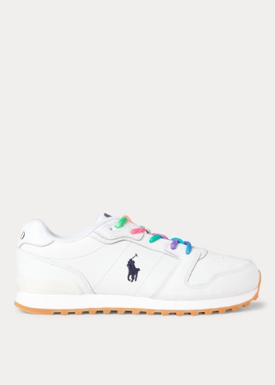 Polo Ralph Lauren Classic Runner Læder Sneakers Dame Danmark (ZUELV8156)